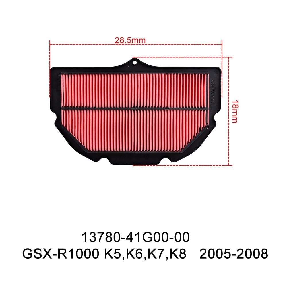 Motorrad-Luftfilter und -Systeme for 13780-41G00-00 GSX-R1000 K5 K6 K7 K8 2005 2006 2007 2008 GSXR1000 GSXR 1000(1pc) von RIUGHJID