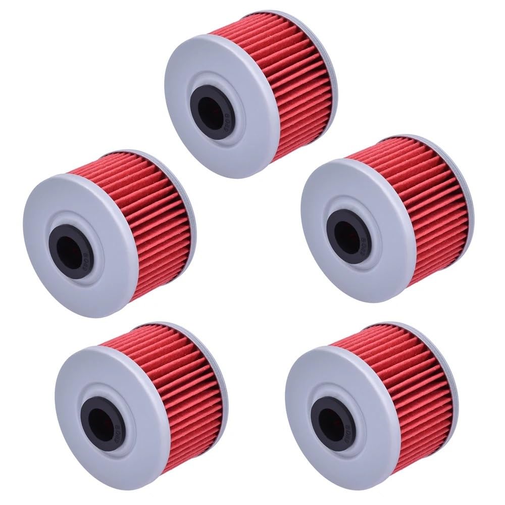 Motorrad öl filter for CBX250 RSE RS CBR250 CRF250 LM GB500 TT CB300 CBR300 GB400 CBX 250 CBR CRF GB 500 400 300(5piece Red) von RIUGHJID