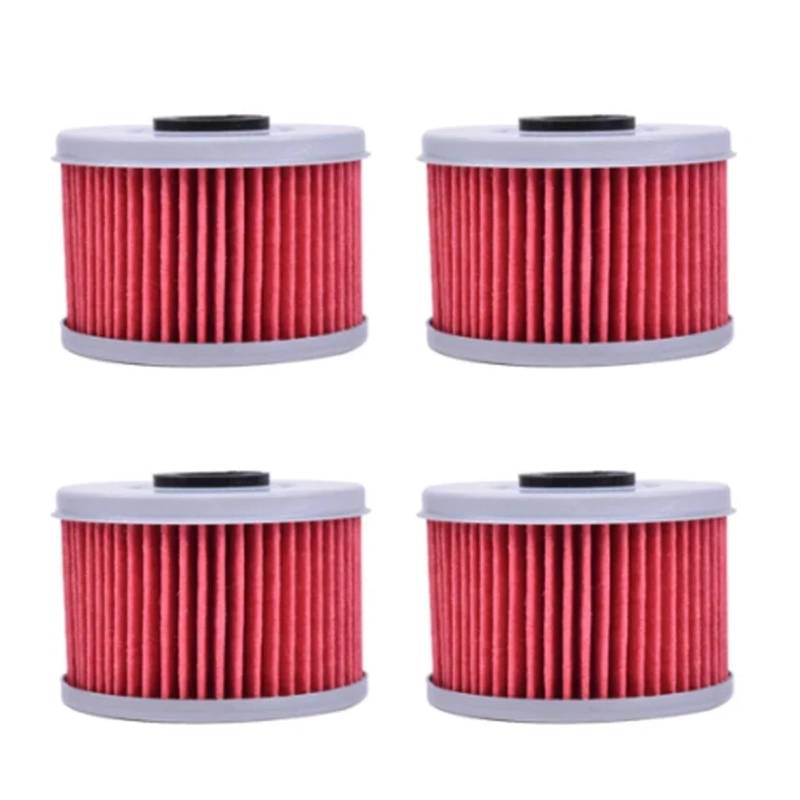 Ölfilter for VT125 VT125C Schatten XL125 XL125V Varadero De Luxe CBF VT X-L 125 CBF250 CRF250 CRF250F CRF 250 SXS500M(4pcs Red) von RIUGHJID