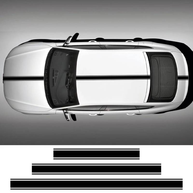 Universal Auto Motorhaube Dach Heck Aufkleber Lange Streifen Grafik Vinyl Film Trim Decals Set Auto SUV Tuning Zubehör Karosserie Dekoration von RIUGHJID