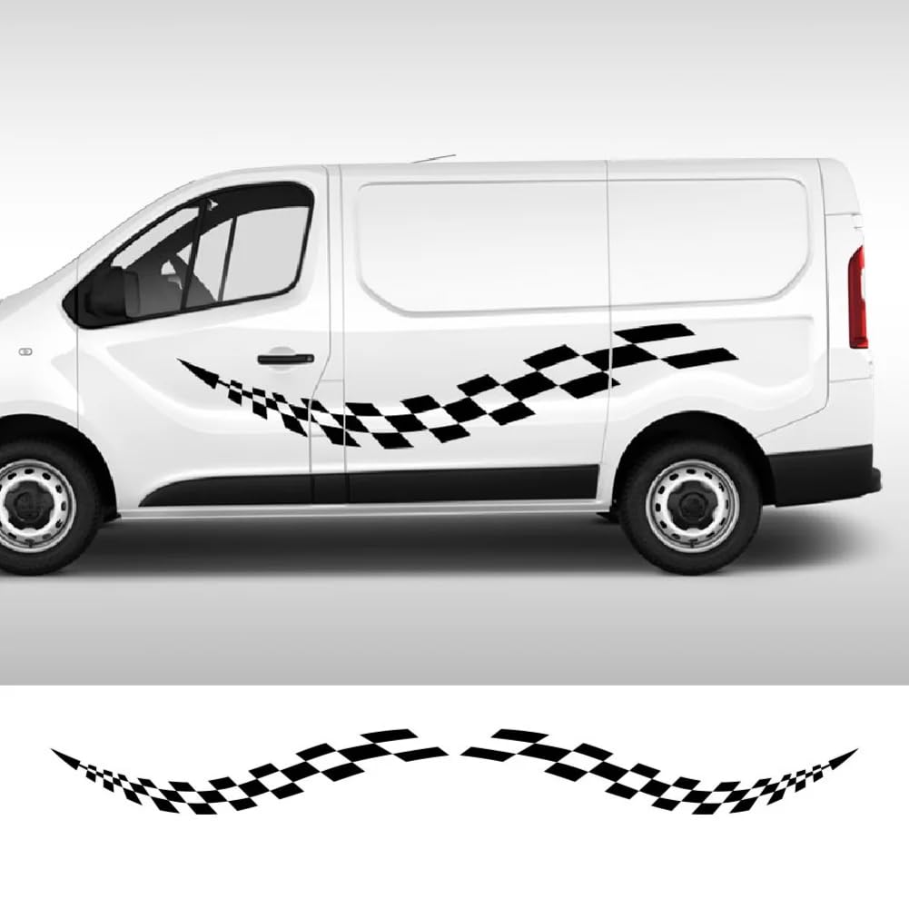 Van Karosserie Seitenaufkleber Auto Tuning Zubehör Camper Wohnmobil Wohnmobil Carava Auto DIY Racing Sport Dekor Grafik Vinyl Aufkleber von RIUGHJID