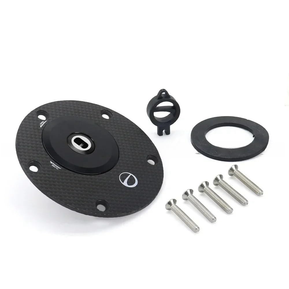 Kraftstoff tankdeckel Carbon Fiber Für Du&Cati 1098 1098S 2007-2008 1098R 2008-2009 Motorrad Zubehör Tankdeckel Abdeckung Key Lock Anti-diebstahl von RJPSQBLUD