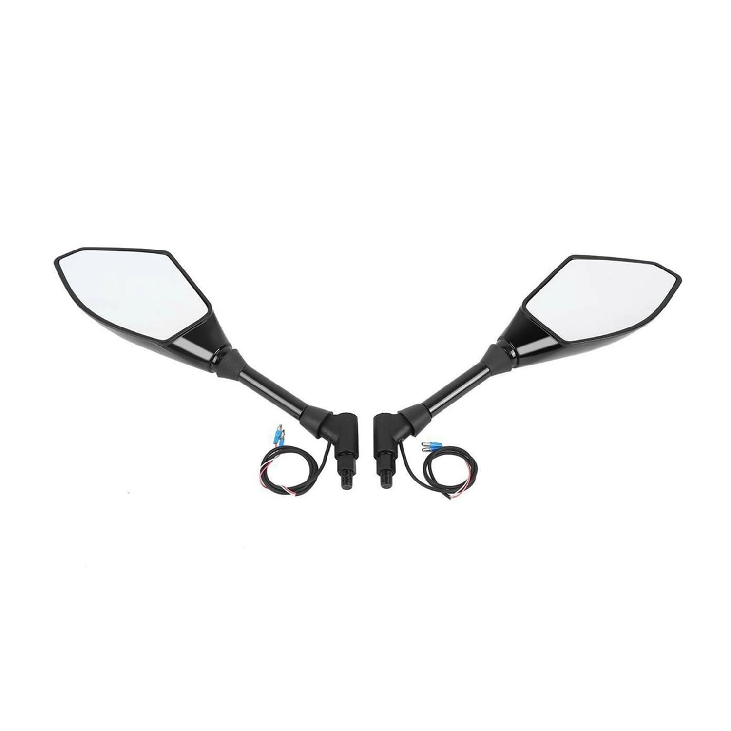 Motorrad Spiegel 10mm Blinker Seite Rückspiegel Für Ho&nd&a Für Suzuki Für Kawasaki Für Ya&maha Für Du&cati Für B&M&W Street Scooter Bikes von RJPSQBLUD