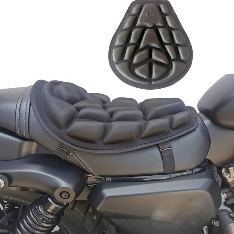 Universal-Motorrad-Sitzkissen, 3D-Komfort-Sitzkissen, rutschfest, stoßdämpfend, schützender Sitzbezug, wasserdicht, Motorradkissen für lange Fahrt von RJSQAQE