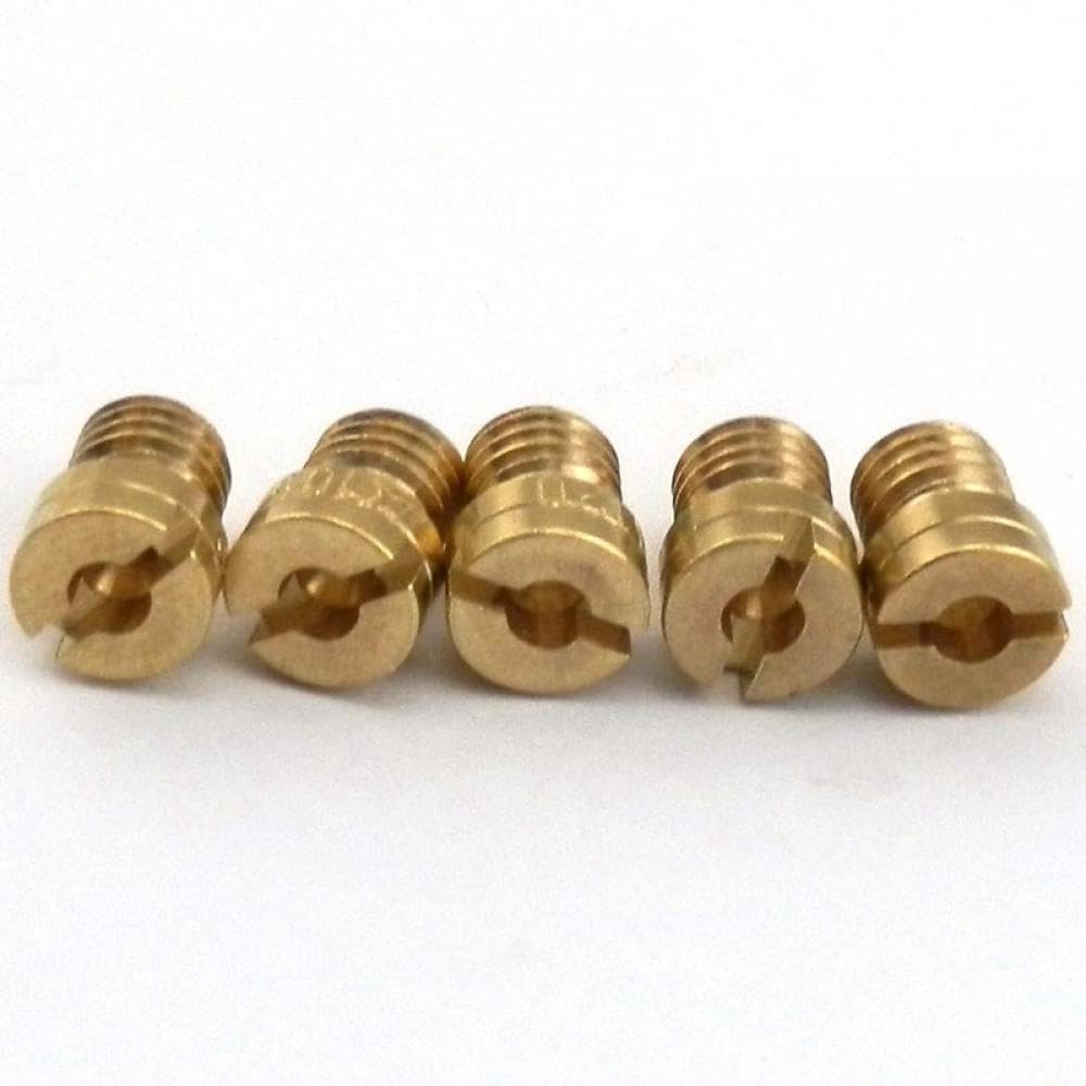 10 Stück Hauptdüse 4 mm 5 mm M4 M5 kompatibel mit GY6 50 cc 139QMB PZ19 Mikuini Vergaser(135-158 (M5)) von RJXDUPHT