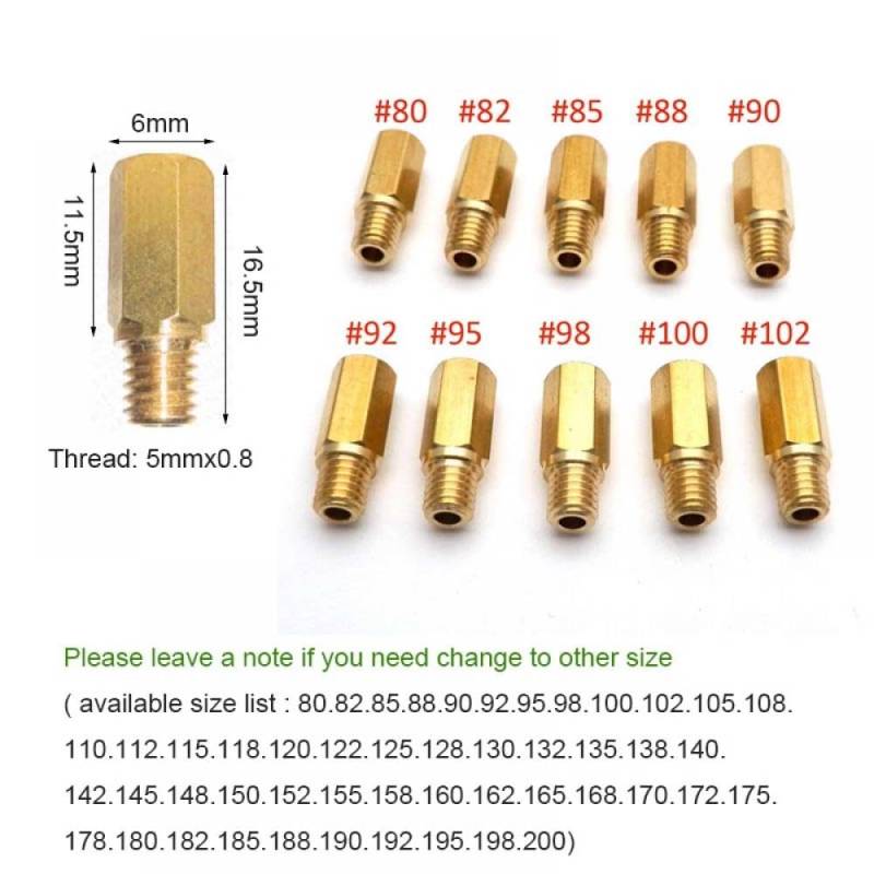 10 Stück Motorrad-Vergaser-Hauptdüsen und langsame Düsen, kompatibel mit PWM Kei-hin O-KO CVK NSR KSR(CUSTOMIZED A) von RJXDUPHT