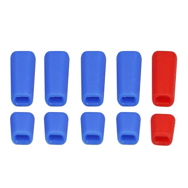 10PCS RC FPV Fernbedienung Schalter Schutz Hülse Hebel Kappe Abdeckung Gemischte Farben Kompatibel Mit Sender Schutz Jacke(RED WITH BLUE) von RJXDUPHT