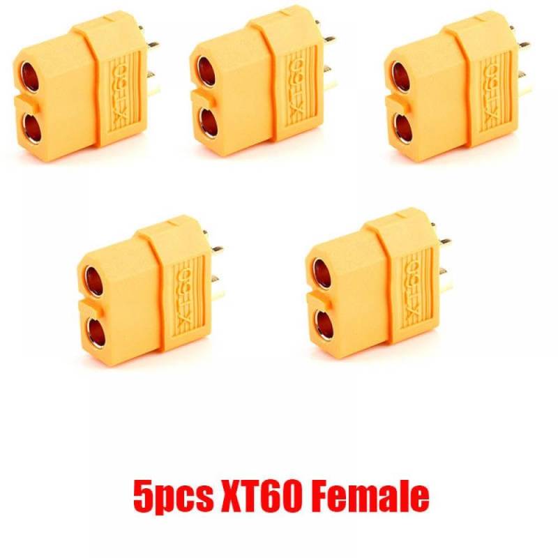 10pcs XT60 XT30 XT90 Männliche weibliche Bullet Connectors Plugs kompatibel mit RC Lipo Flight Controller(5pcs XT60 Female) von RJXDUPHT