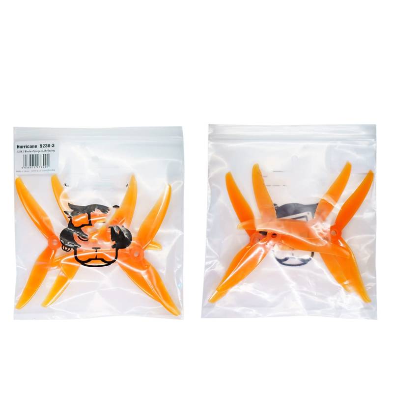 5236 5,2 x 3,6 x 3 3-teiliger Propeller Kompatibel mit kompatible RC-FPV-Renndrohnen, schnellere, aggressivere Leistung(6PAIRS ORANGE) von RJXDUPHT