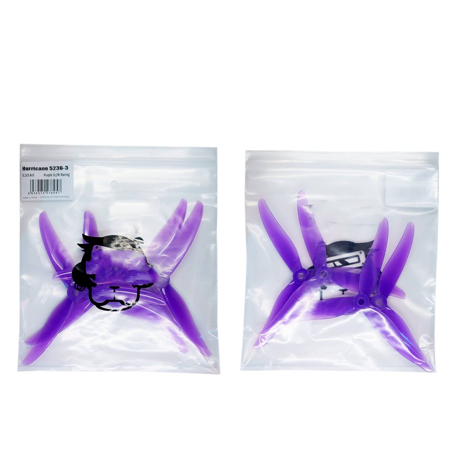 5236 5,2 x 3,6 x 3 3-teiliger Propeller Kompatibel mit kompatible RC-FPV-Renndrohnen, schnellere, aggressivere Leistung(6PAIRS PURPLE) von RJXDUPHT