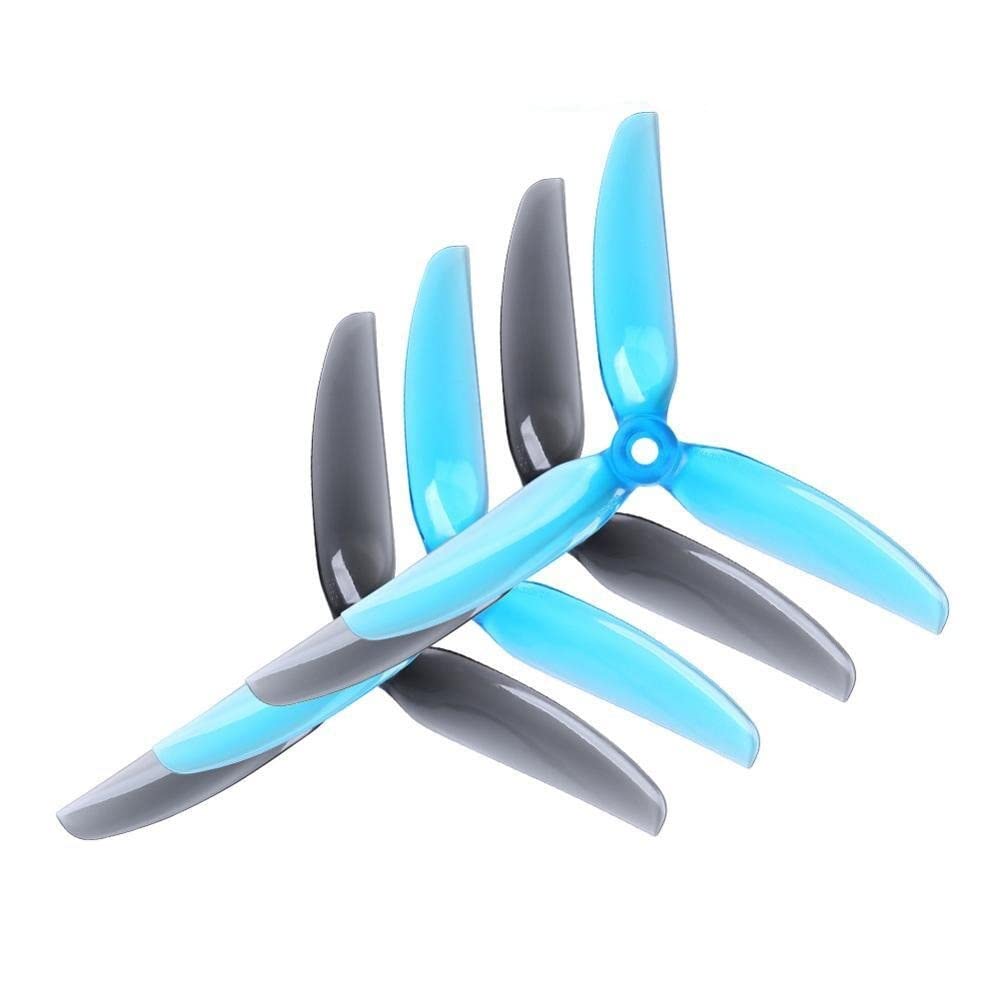 5X4,3X3 V2S 5043 5 Zoll 3Blade Tri-Freestyle Propeller Kompatibel mit Xing 2208 Motor Kompatibel mit FPV(40PCS CRYSTAL BLUE) von RJXDUPHT