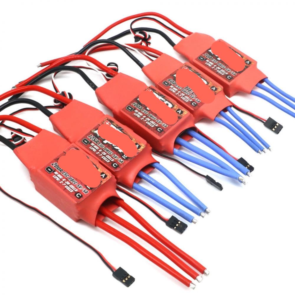 Bürstenloser ESC Kompatibel mit FPV Multicopter Red Brick Series 50A-200a mit BEC(100A ESC 2-7S) von RJXDUPHT