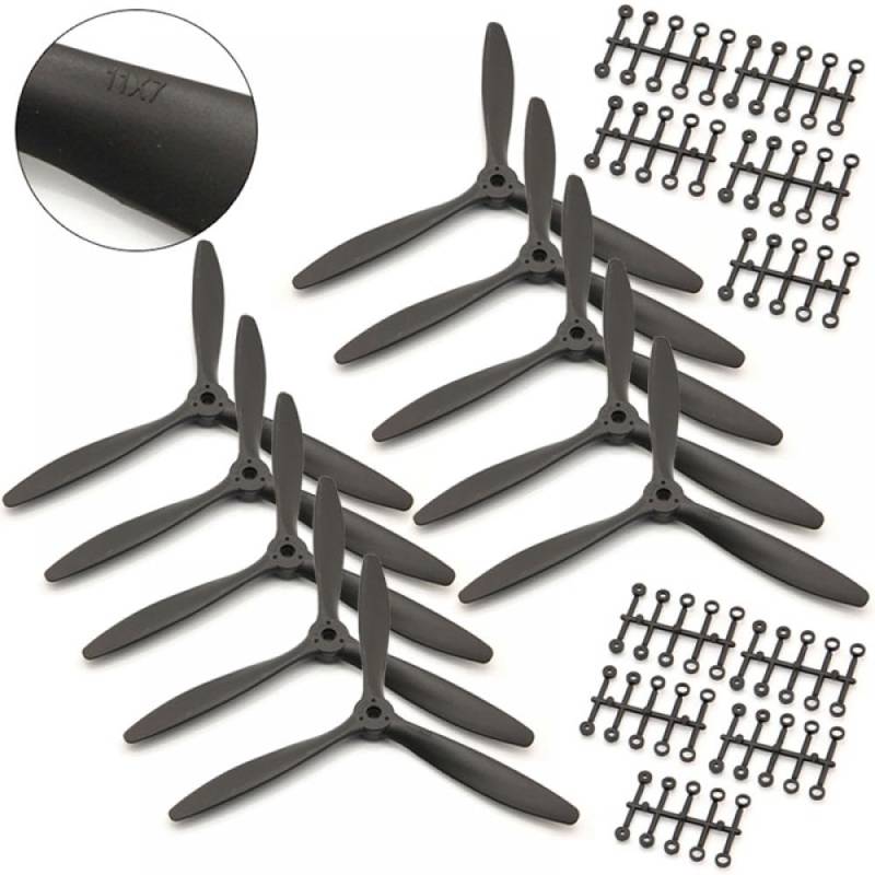 Drohnenpropeller 8060 9060 1060 1170 Effiziente 3 kompatible Propellerspinner Kompatibel mit RC-Flugzeuge erhältlich in 1, 2 oder 4 Stück(10PCS 1170) von RJXDUPHT