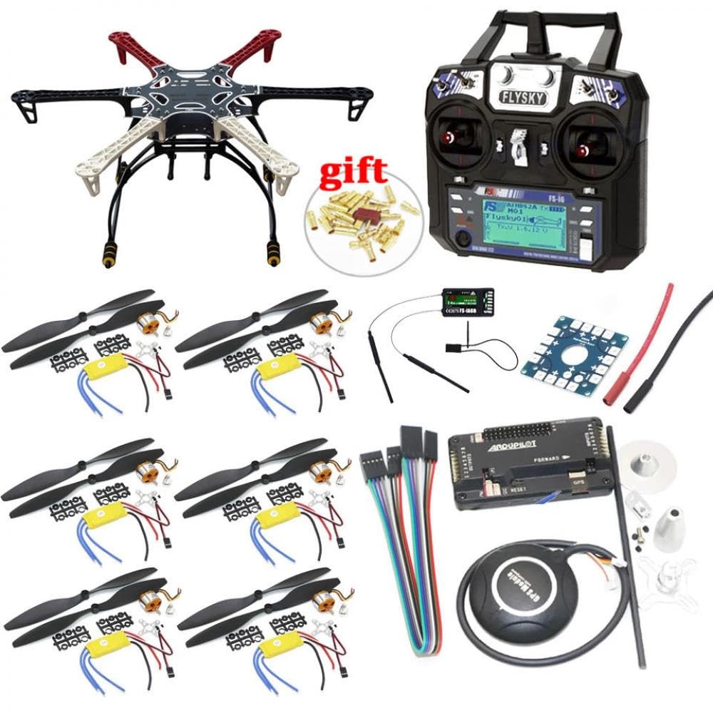 F550 Hexacopter-Rahmen mit dem Fahrwerk Kit APM2.8 Flugsteuerung 7m GPS A2212 1000kV 30A ESC-kompatibel mit FS-I6 TX Kompatibel mit RC-Drohne(No FS-I6 Tx) von RJXDUPHT