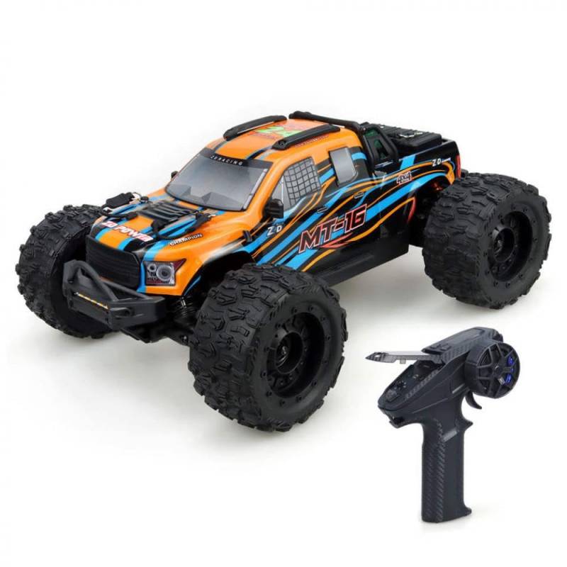 Fernbedienung 1/16 bürstenloser 80 km/h 4wd Off Straße RC Car 2,4G ZD Racing Compatible Alternative(Orange RTR) von RJXDUPHT