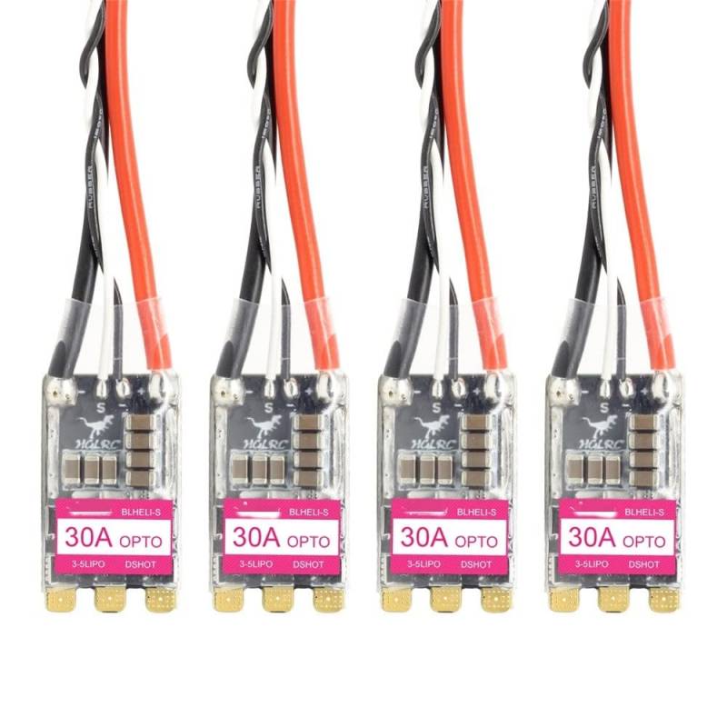 HGLRC 26x14,5mm 30A 30AMP 3-5S BLHELIS 16,5 BB2 DSHOT600 Bürstenlosen ESC Kompatibel mit RC FPV Racing Freestyle Drone DIY Teile(4PCS) von RJXDUPHT