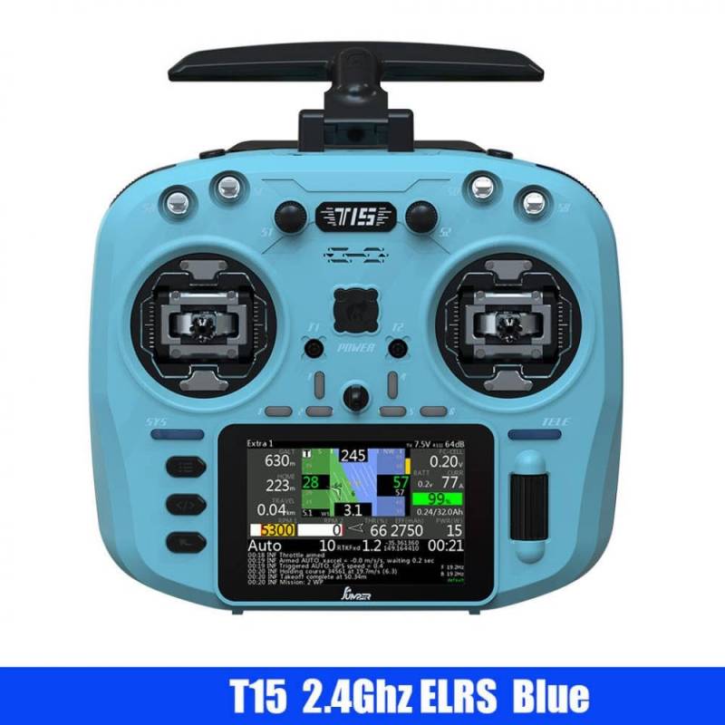 Jumper T15 2,4 GHz ELRS -Radiocontroller mit 1000 MW Strom und 3,5 -Zoll(T15 2.4G Blue) von RJXDUPHT