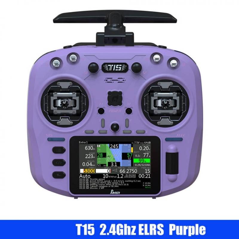 Jumper T15 2,4 GHz ELRS -Radiocontroller mit 1000 MW Strom und 3,5 -Zoll(T15 2.4G Purple) von RJXDUPHT