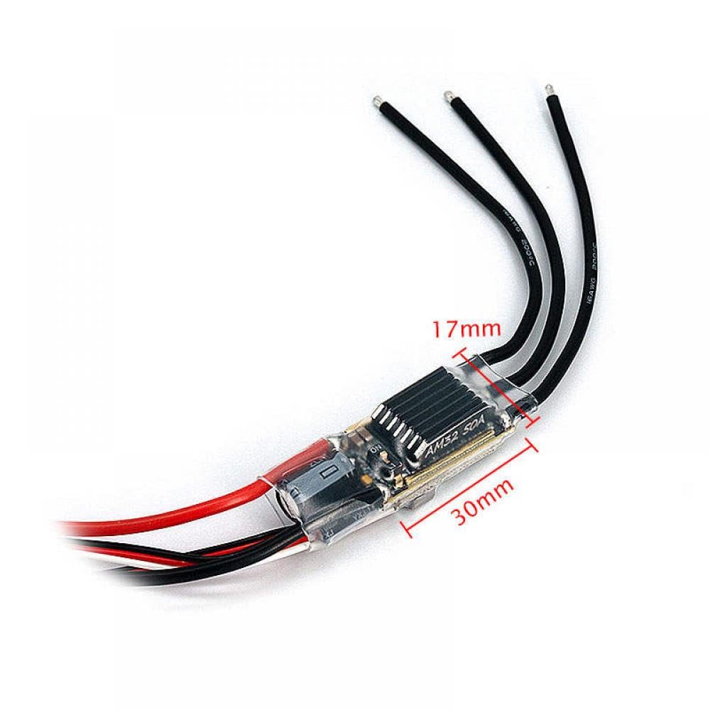 Kompatible ESC Kompatibel mit Autos mit 1/8 und 1/10 Skala mit und Modelle 50A 2-6s bürstenloser ESC mit BEC 7.4-8.4 V AM32 kompatibel von RJXDUPHT