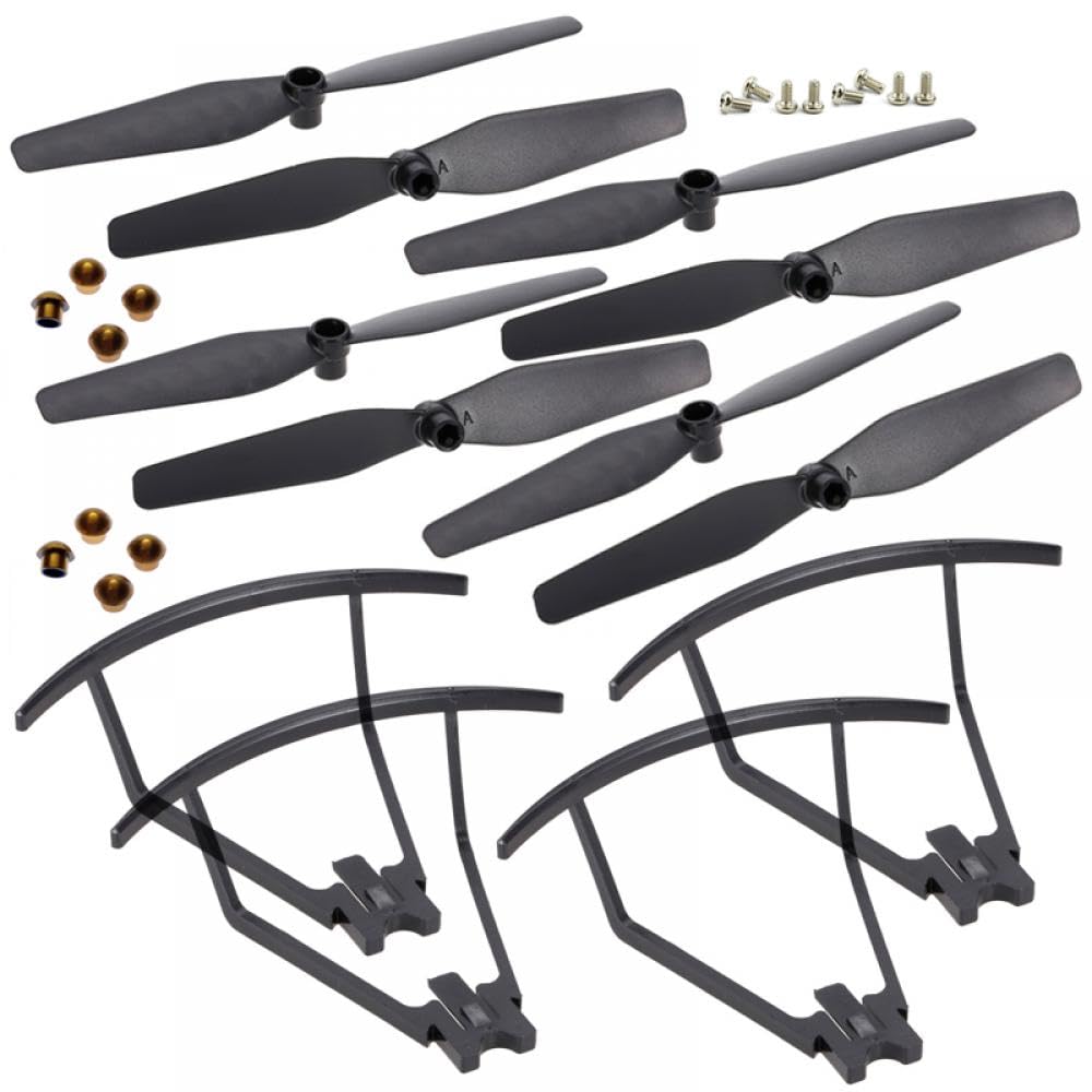 Kompatible Propeller Ersatzteile Kompatibel mit S169 S167 SG700 DM107S Faltbare Drone Quadcopter Zubehör Kompatibel mit SP500 XS816 XS812 XS809S XS809W(8BLADES 4GUARDS) von RJXDUPHT