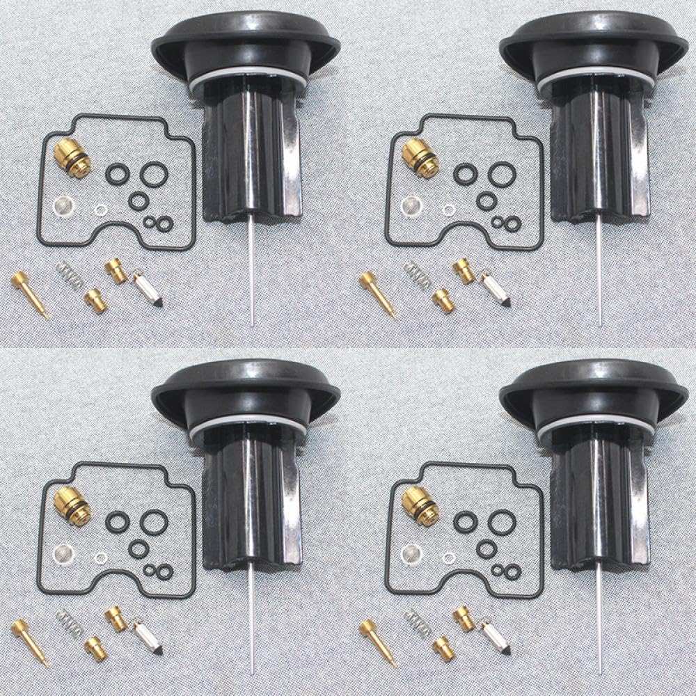 Vergaser-Reparatursatz, kompatibel mit XVS 1100 XVS1100 Drag 1999 bis 2007, einschließlich Nadelventildichtung, Luftschraube, Kolbenmembran(Auburn) von RJXDUPHT