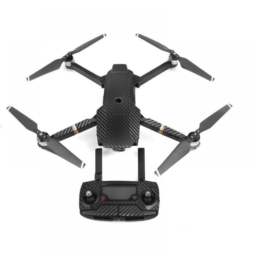 Weißes wasserdichtes Carbon-Hautwickelset Kompatibel mit D Pro Drone-kompatibles Zubehör(BLACK) von RJXDUPHT