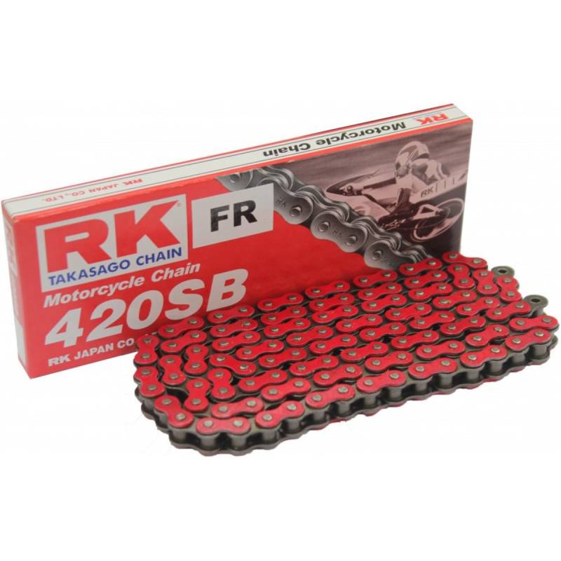 Motorradkette antriebskette rk standardkette rot 420 sb/124 frrk420sb124 von RK