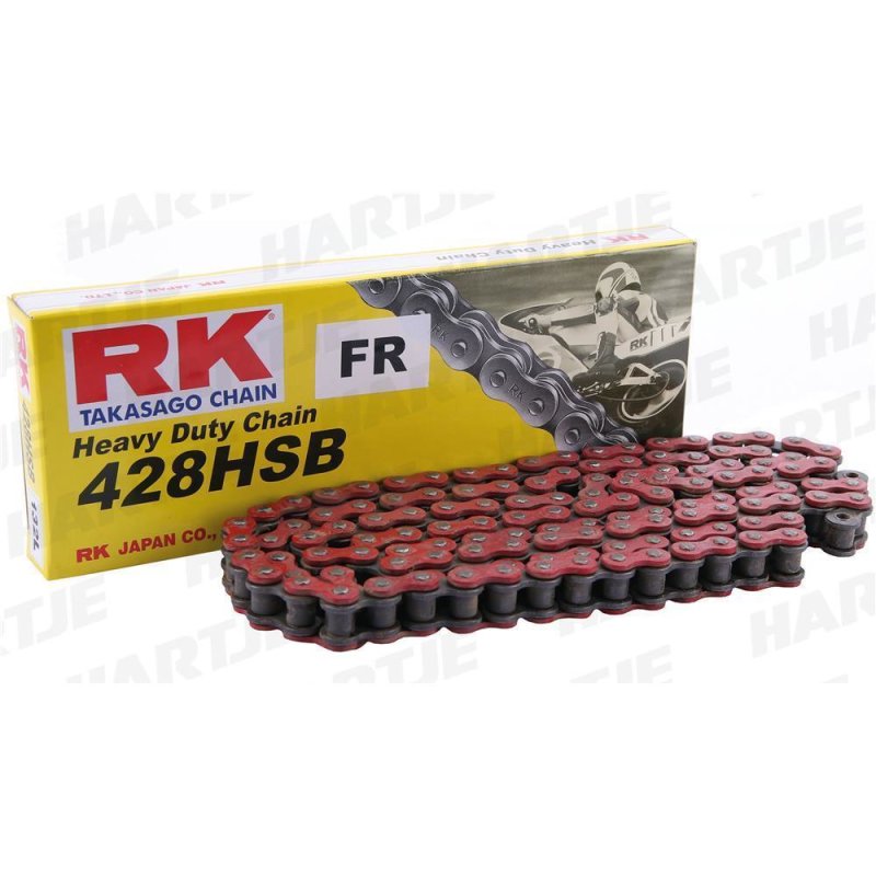 RK Kette 428 Hsb 128 C Rot/Schwarz Offen von RK