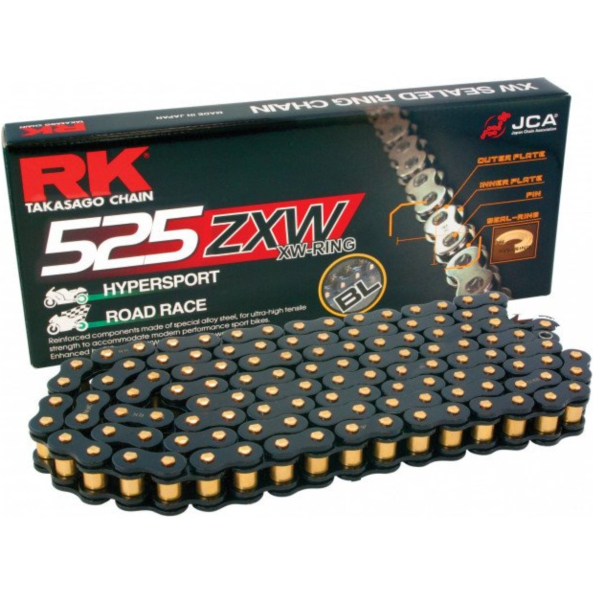 Rk blrk525zxw/114 motorradkette antriebskette  xw-ringkette sw525zxw/114 von RK