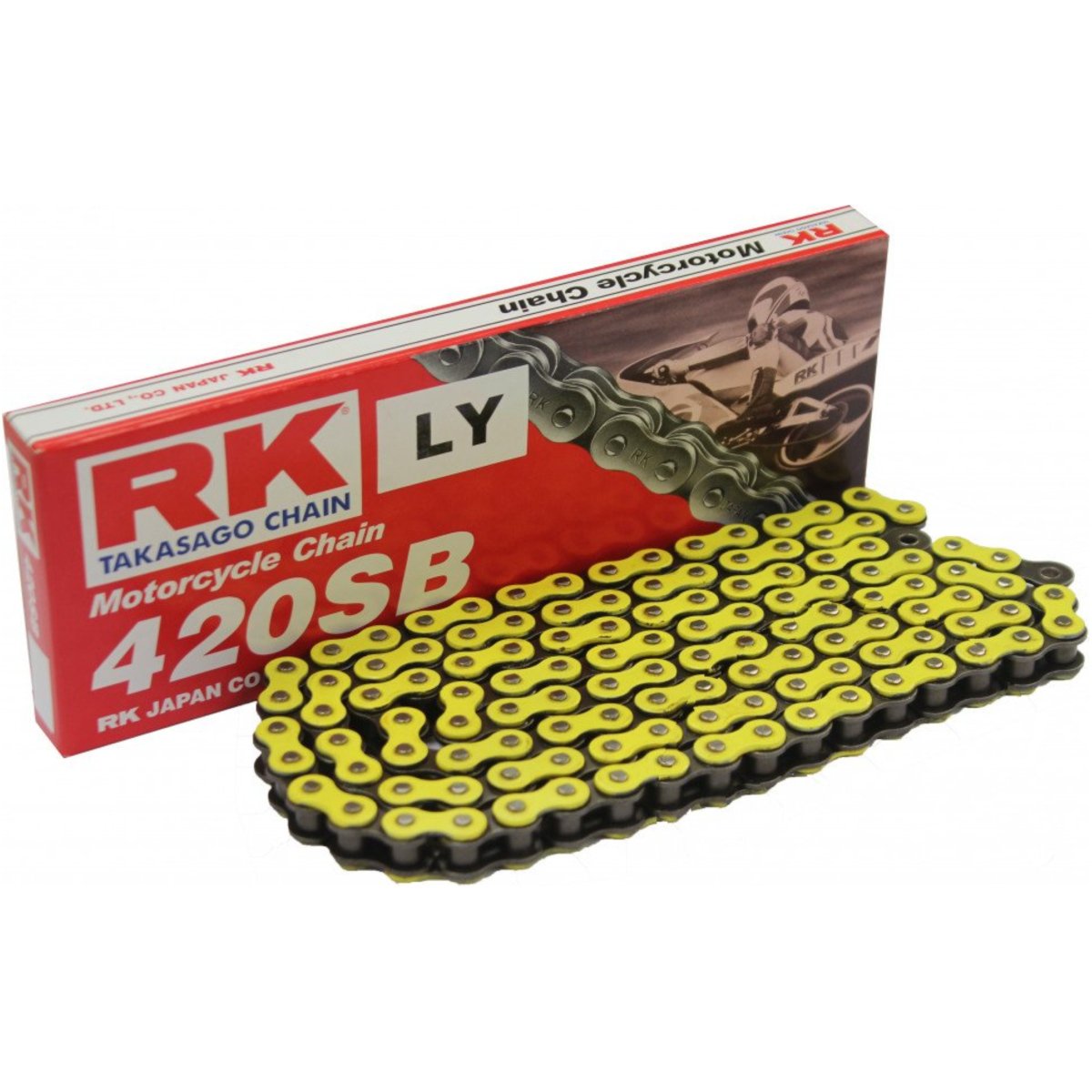 Rk lyrk420sb/078 motorradkette antriebskette  standardkette neongelb 420 sb/078 von RK