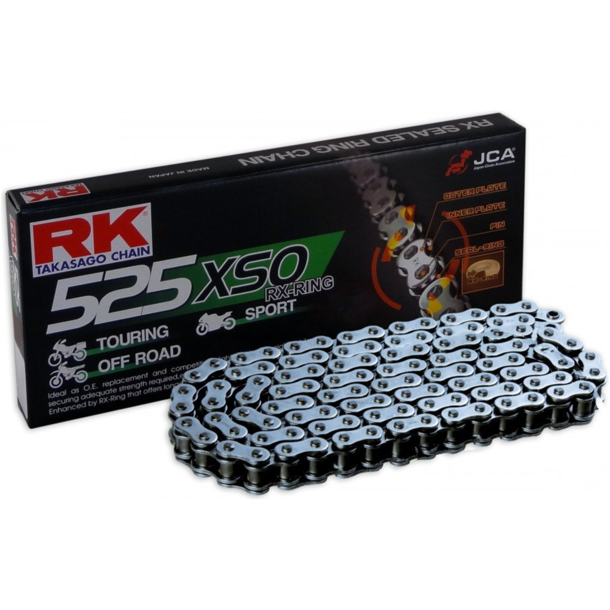 Rk rk525xso/098 motorradkette antriebskette  x-ringkette 525xso/098 von RK