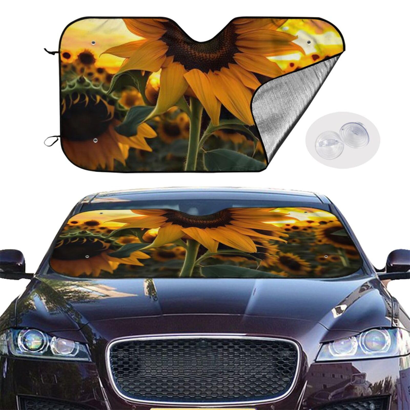 Auto Windschutzscheibe Sonnenschutz Abdeckung Bauernhof Sonnenblume Auto Windschutzscheibe Sonnenschutz Faltbare Auto Sonnenschutz Windschutzscheibe Abdeckung für Auto Frontscheibe Sonnenschutz für von RLDOBOFE