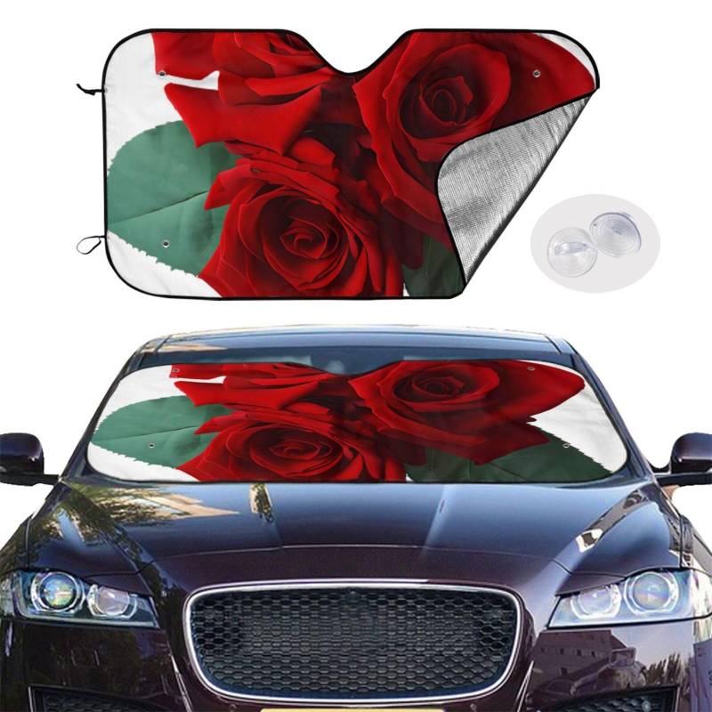 Auto Windschutzscheibe Sonnenschutz Abdeckung Gothic Rose Auto Windschutzscheibe Sonnenschutz Faltbare Auto Sonnenschutz Windschutzscheibe Abdeckung für Auto Frontscheibe Sonnenschutz für SUV LKW von RLDOBOFE