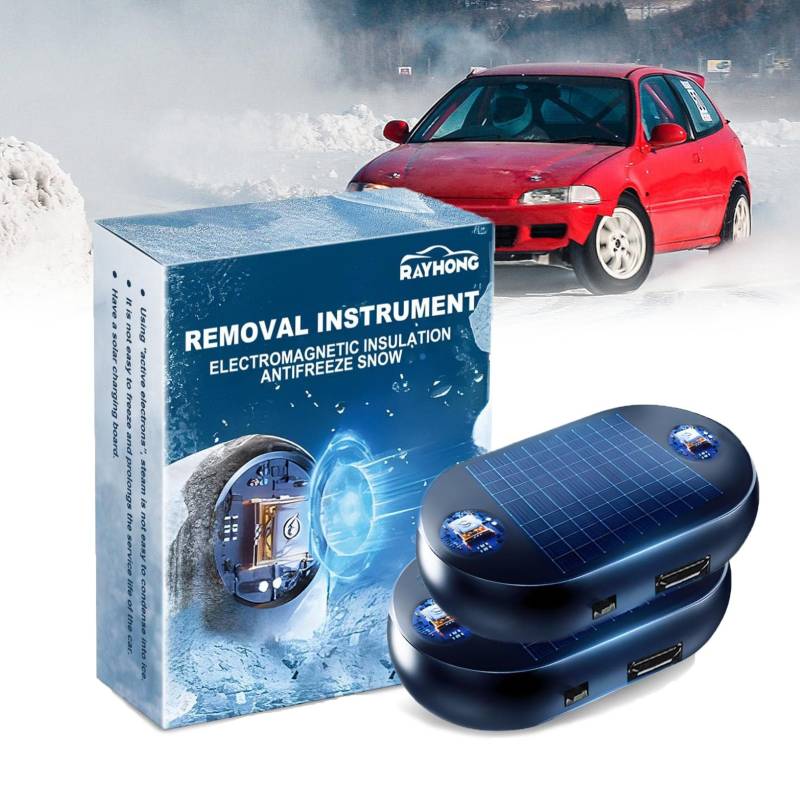 Auto Enteiser Elektrisch Enteiserspray Auto Scheibenenteiser Auto Elektromagnetische Wellen Als Frostschutz - Und Schneeräumgerät Tragbarer Auto Defroster, Frostschutzgerät Zur Schneeräumung (2 PCS) von RLEHJN