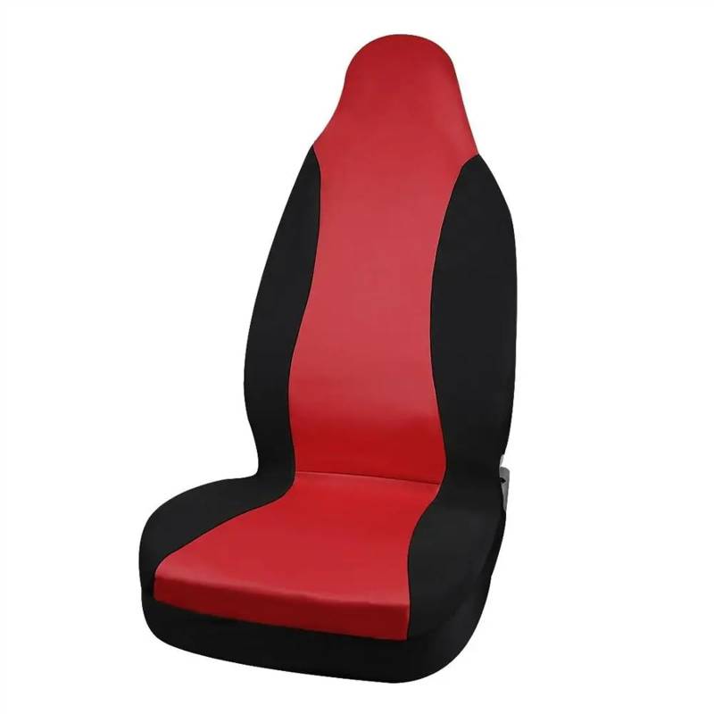 RLVYTA Autositzschoner 5 Farben Universal-Schalen-Autositzbezüge Innensitzdekorationsbezüge Zubehör für Auto-Fahrzeug-LKW-SUV Auto-Schonbezüge(1pcs Red Black) von RLVYTA