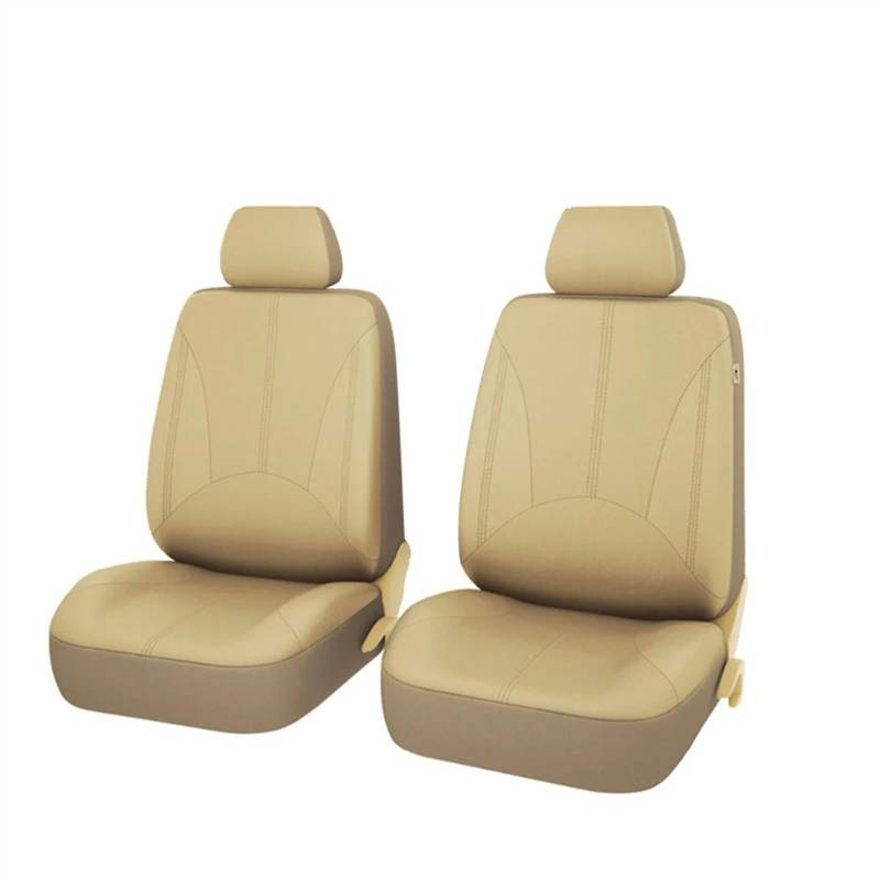 RLVYTA Autositzschoner 9/4-teiliges Autositzbezüge-Set, universelles, atmungsaktives Leder, Sitzschutz-Set, Auto-Innenausstattung für Auto Auto-Schonbezüge(4PCS Beige) von RLVYTA