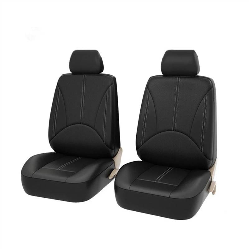 RLVYTA Autositzschoner 9/4-teiliges Autositzbezüge-Set, universelles, atmungsaktives Leder, Sitzschutz-Set, Auto-Innenausstattung für Auto Auto-Schonbezüge(4PCS Black) von RLVYTA