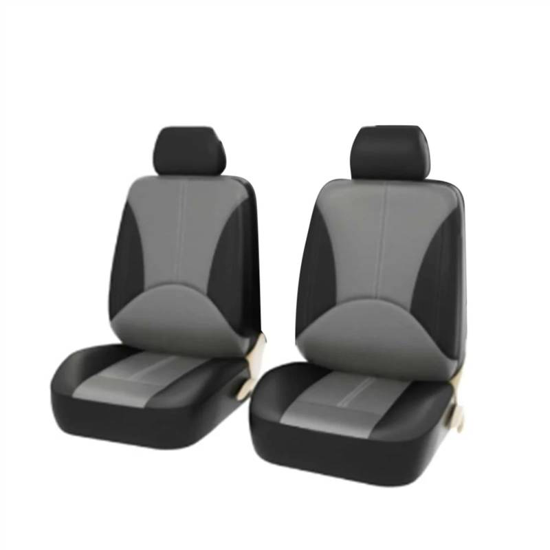 RLVYTA Autositzschoner 9/4-teiliges Autositzbezüge-Set, universelles, atmungsaktives Leder, Sitzschutz-Set, Auto-Innenausstattung für Auto Auto-Schonbezüge(4PCS Black Grey) von RLVYTA