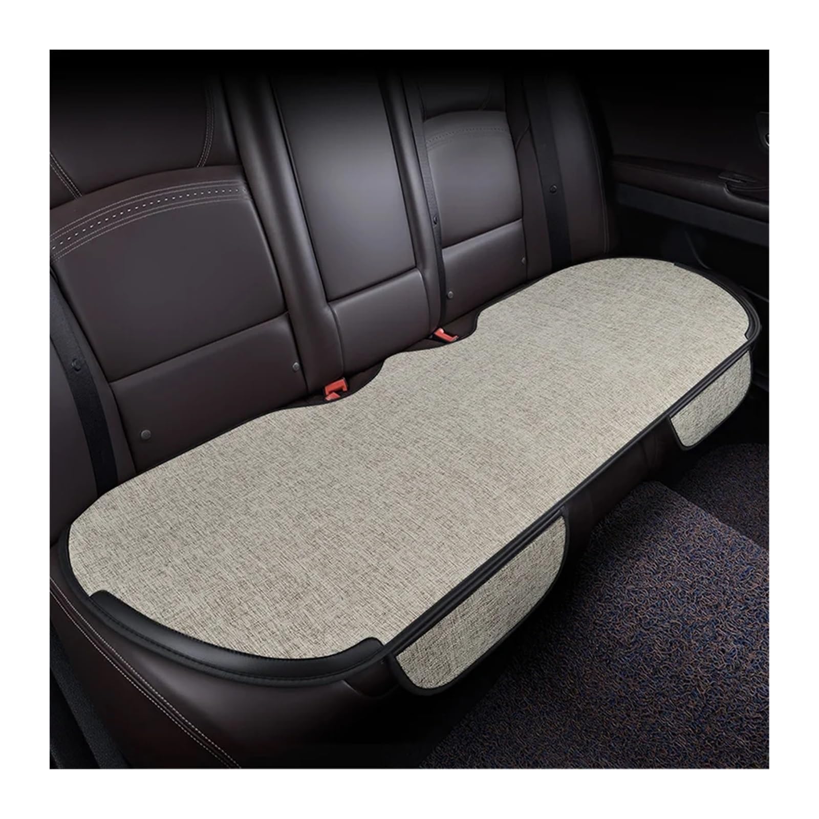 RLVYTA Autositzschoner Autositzbezug vorne hinten, komplettes Set, wählen Sie Autositzkissen, Leinenstoff, Sitzpolsterschutz, Auto-Innenausstattung Auto-Schonbezüge(1 beige Rear) von RLVYTA