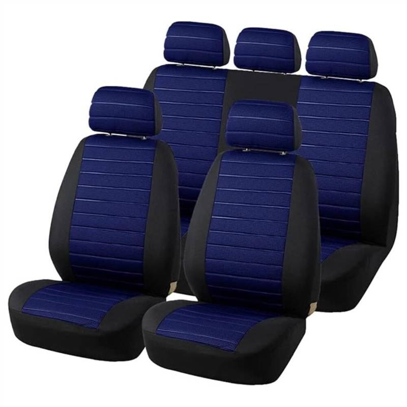 RLVYTA Autositzschoner Universelle Autositzbezüge, komplettes Set, Stoffset für die meisten Limousinen, Vans, SUVs, LKWs, Autositzschutz Auto-Schonbezüge(Y30082-BLUE-11PCS) von RLVYTA