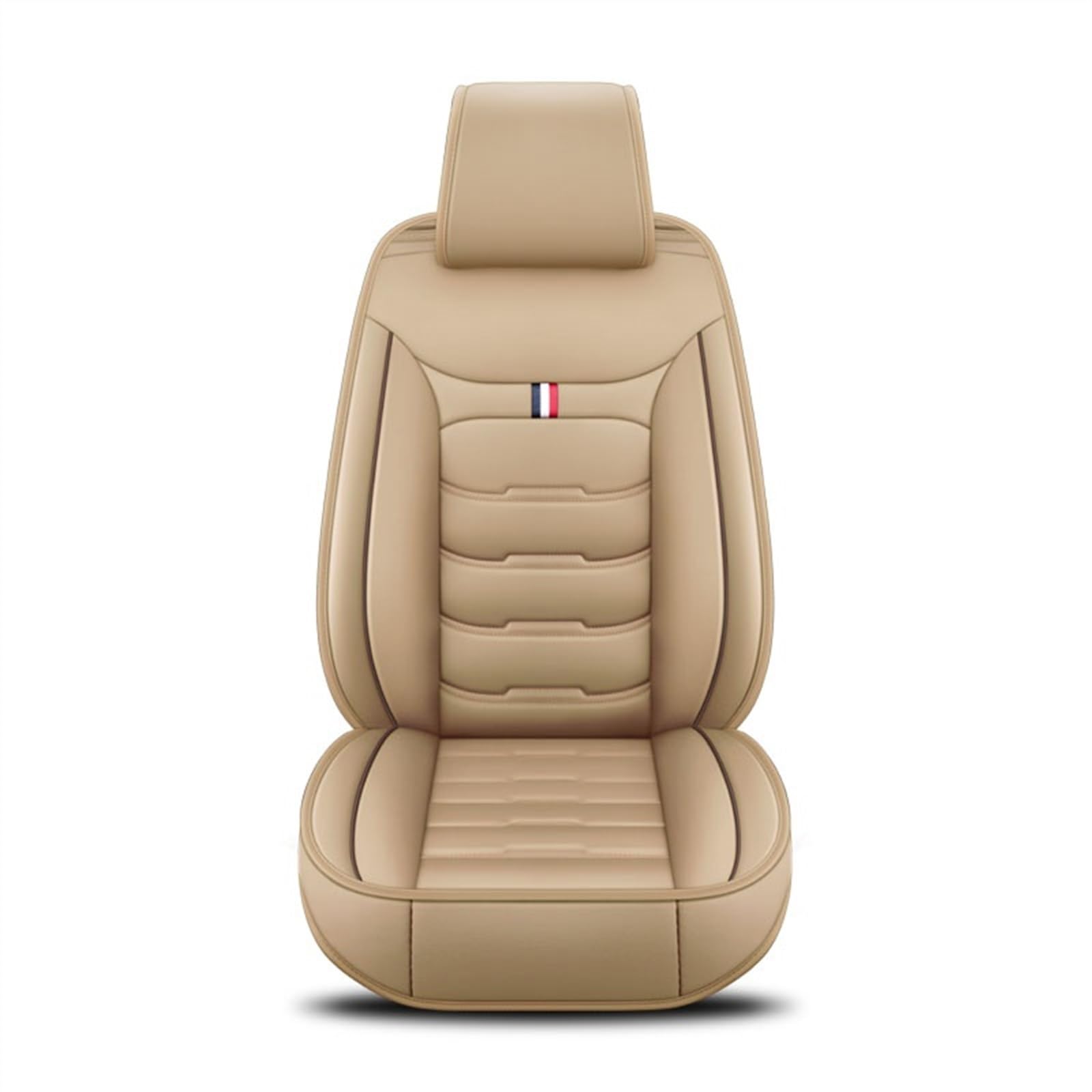 RLVYTA Autositzschoner Universeller Autositzbezug aus Leder, Autozubehör Auto-Schonbezüge(Beige 1 Seat) von RLVYTA