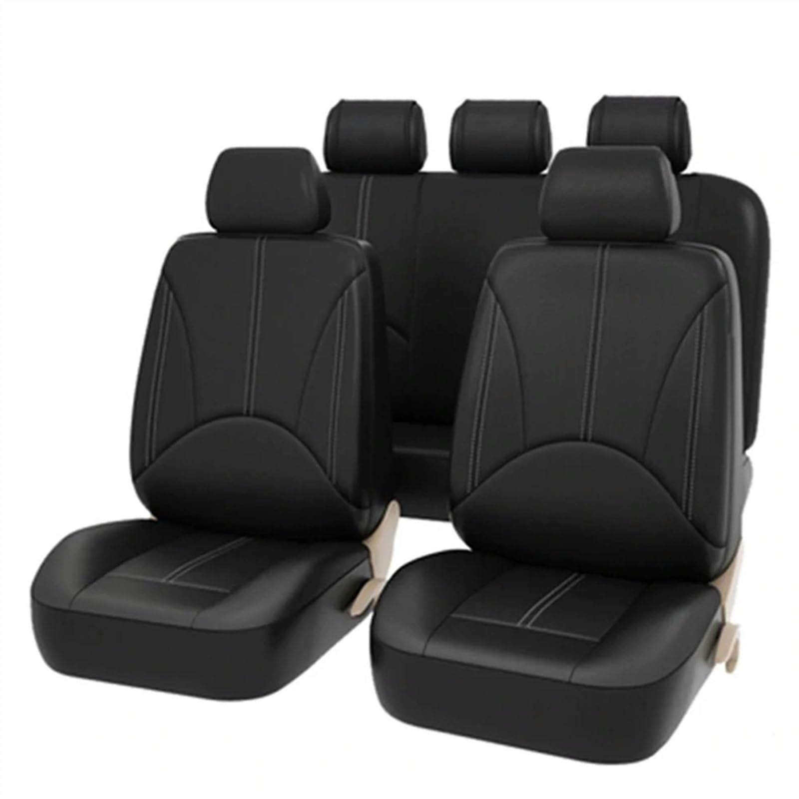 RLVYTA Autositzschoner Vier Jahreszeiten PU Leder Auto Sitzbezüge Set Automobil Seat Protector Universal Auto-Schonbezüge(C) von RLVYTA