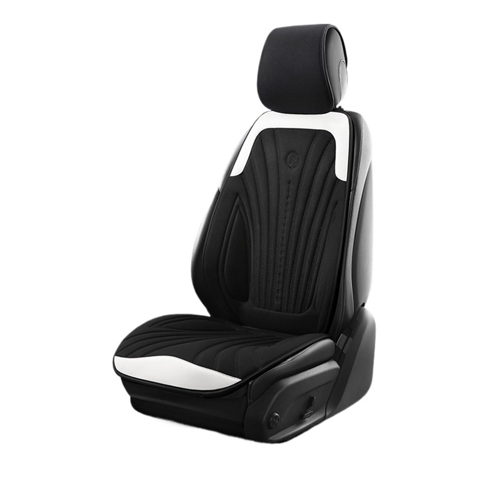 RLVYTA Autositzschoner Wildleder Auto Vorne/Hinten Schutz Innenausstattung Autositzbezug Universal 5-Sitzer Atmungsaktives Anti-Rutsch-Kissen Auto-Schonbezüge(1 seat black1) von RLVYTA