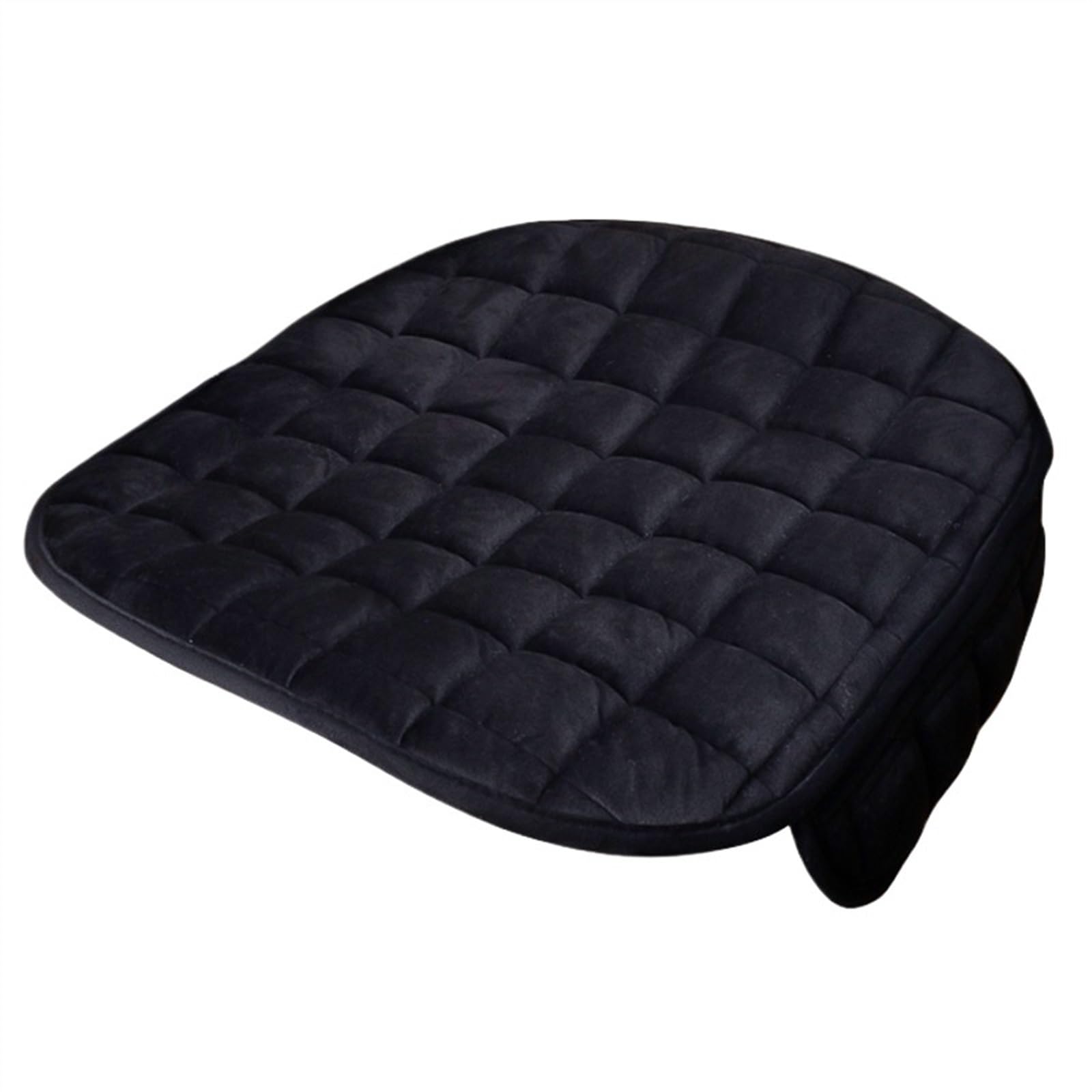 RLVYTA Autositzschoner Winter-Plüsch-Autositzbezug, warm, weich, Auto-Sitzkissen, rutschfeste Sitzschutzpolster, universell für die meisten Automodelle Auto-Schonbezüge(Black Front 1 pc) von RLVYTA