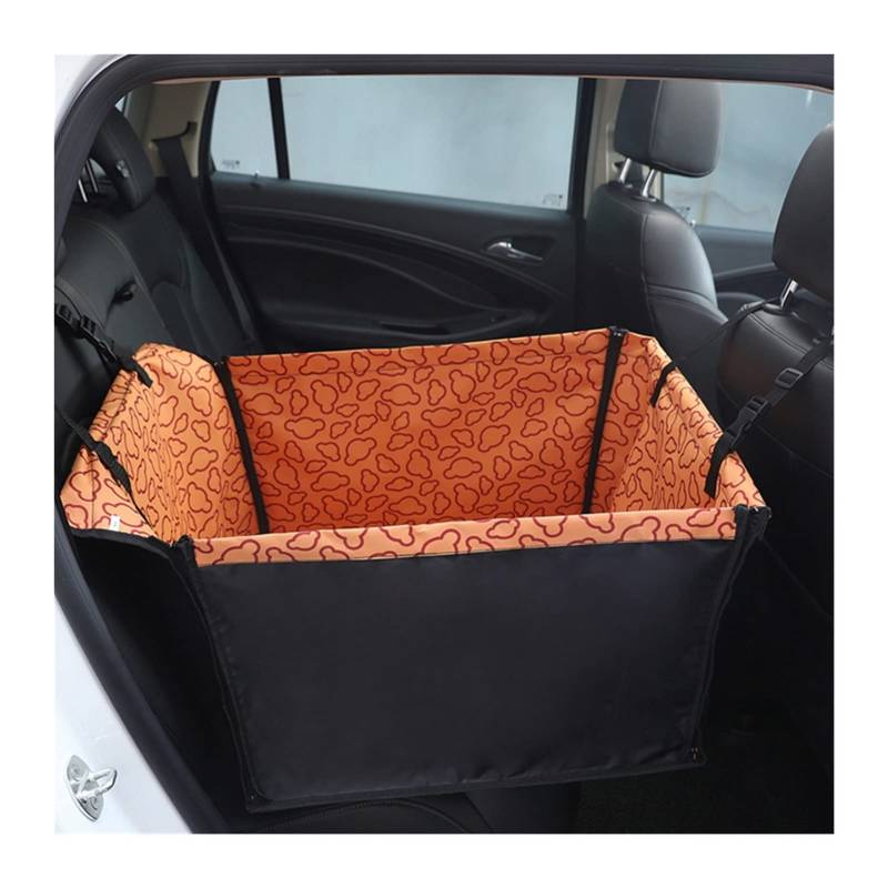 RLVYTA Hundedecke Autositzbezüge für Hunde Autositz Zwinger Protektoren Faltbare Hundetaschenkörbe Autoschondecke für Hunde(Orange) von RLVYTA