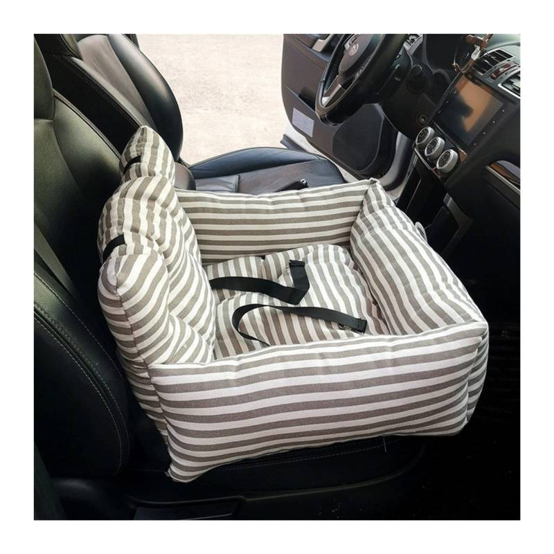 RLVYTA Hundedecke Hund Autositz Bett Reise Hund Autositz Auto Verwendung Haustier Auto Bettdecke Hundebett Autoschondecke für Hunde(Type C-Gray Stripes) von RLVYTA