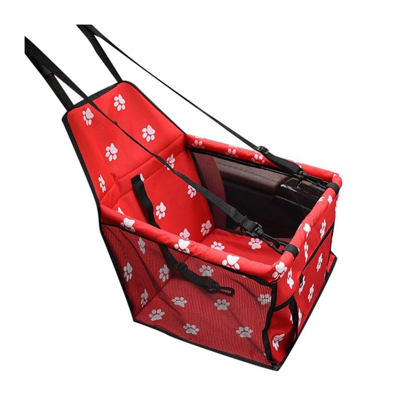 RLVYTA Hundedecke Pet Dog Carrier Autositzbezug Kissen Carry Dog Bag Car Travel Folding Hammock Autoschondecke für Hunde(Red) von RLVYTA