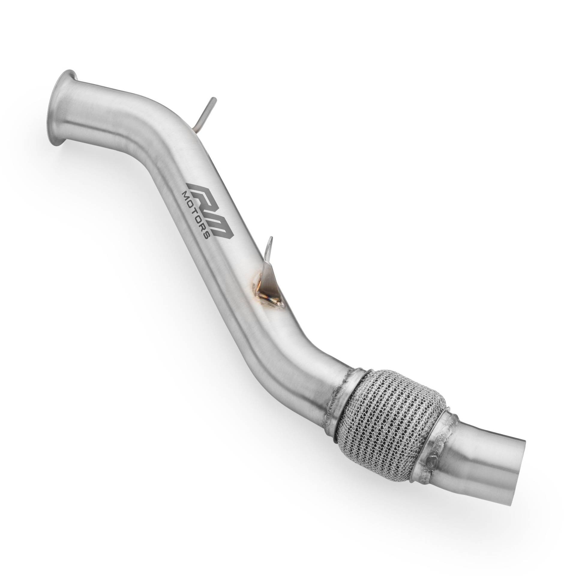 RM Motors Downpipe kompatibel mit BMW 3er 318d E90 - ohne DPF - ohne Katalysator - 63,5mm / 2,5" von RM Motors