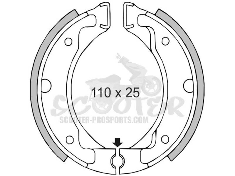 Bremsbacken hinten organisch RMS 0050 für Yamaha von RMS