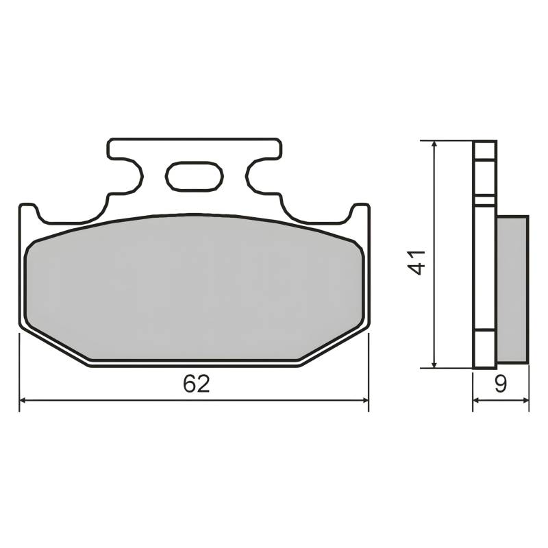 Bremsbeläge hinten RMS für Yamaha DT 125 X Supermotard von RMS